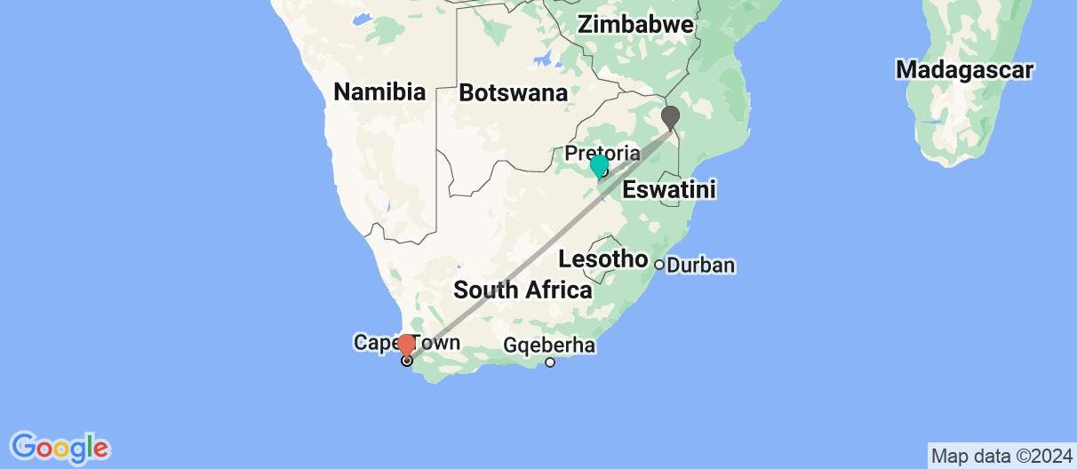 Map of Cape & Kruger Explorer