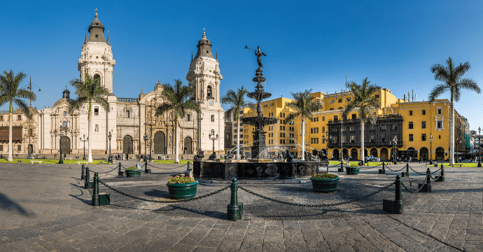 The Plaza de Armas is unmissable on a trip to Lima. 