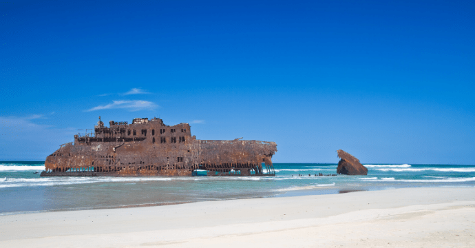 A shipwreck in Cape Verde